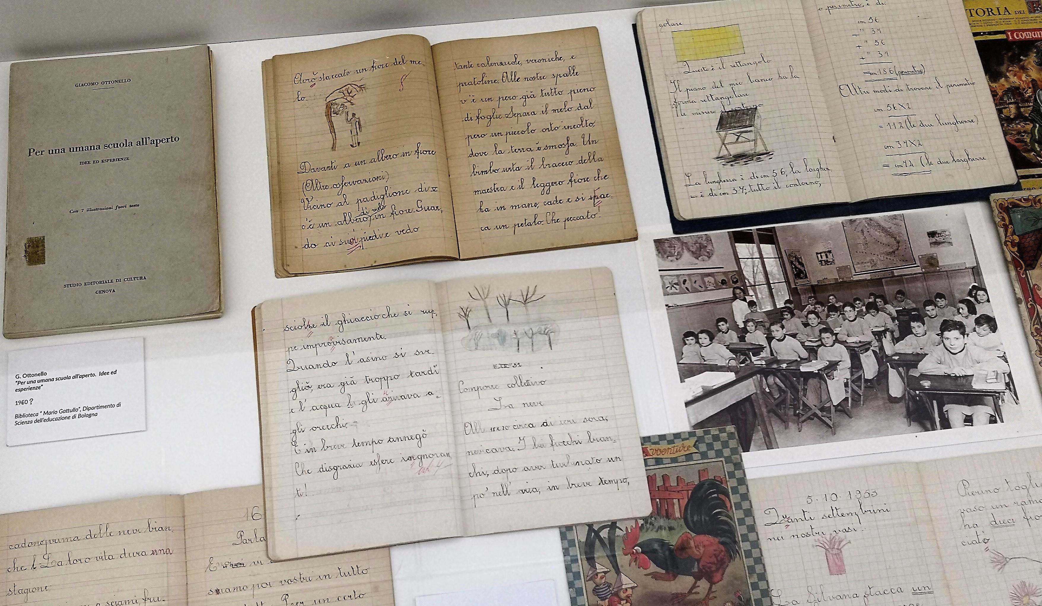Quaderni della scuola all'aperto 'Fortuzzi' di Bologna, anni Cinquanta (Collezione di Roberto Camera)